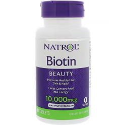Natrol Biotin 10000 mcg hỗ trợ mọc tóc, giúp móng khỏe 100 viên