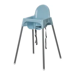 Set ghế ăn dặm xanh kèm khay ANTILOP IKEA