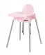 Set ghế ăn dặm màu hồng + khay ăn ANTILOP IKEA