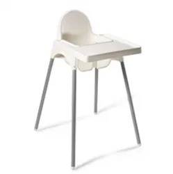 Set ghế ăn dặm trắng + khay ăn ANTILOP IKEA