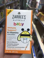 Zarbee đề kháng & vitamin baby 59ml cho bé từ 2 tháng tuổi