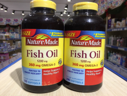 Dầu Cá Nature Made Fish Oil Omega-3  1200mg 200 viên của Mỹ
